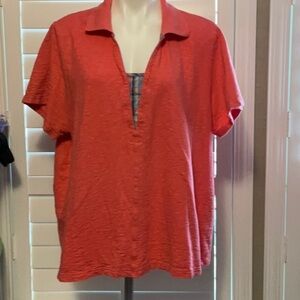 New York Laundry Red Button Down Shirt